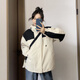 西域駱駝 VANCAMEL沖鋒衣女男可拆卸加絨短外套學(xué)院風(fēng)連帽上衣三合一滑雪登山服學(xué)生23658象牙白-女XS