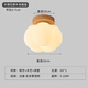 奶油風(fēng)過(guò)道燈現(xiàn)代簡(jiǎn)約走廊入戶(hù)玄關(guān)燈陽(yáng)臺(tái)衣帽間原木南瓜燈吸頂 木棉花原木色-暗裝-三色