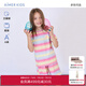 Aimer kids愛慕兒童家居服男孩女孩卡通印花圖案莫代爾家居套裝睡衣睡褲AK14 女-彩虹樂園AK143E551 150