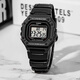 卡西歐（CASIO） 手表男女 小方塊手表 多功能防水數顯 學(xué)生運動(dòng)手表 電子手表 W-218H-1A
