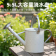 WORTH園藝兩用鐵皮灑水壺長(cháng)嘴澆花澆水神器家用手提種菜養花大號大容量 5.5L木拎手鐵皮灑水壺