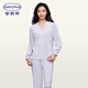 安莉芳【專(zhuān)柜新品】棉質(zhì)長(cháng)袖長(cháng)褲睡衣套裝女士花邊v領(lǐng)家居服EL00610 灰紫色GPP L