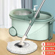 膚衛士精靈旋轉拖把一拖凈家用2026新款免手洗拖地神器拖布桶甩干拖把桶墩布 【鋼籃+鋼盤(pán)+拉手】+3個(gè)拖把頭