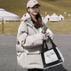 馬克印象羽絨棉服女冬2025新款時(shí)尚短款棉襖韓系寬松oversize加厚棉衣女 XSDA13 茵曼  米色 M （適合100-120斤）