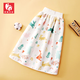 妍妮貝拉兒童隔尿裙女?huà)雰悍浪裟驂|男寶寶防漏尿布褲戒尿不濕訓練褲可洗 白色小兔 1條裝 L（4-6歲）
