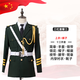 國旗班儀仗隊(duì)服裝高中學(xué)生升旗手服飾學(xué)校國旗護(hù)衛(wèi)隊(duì)演出套裝禮服 (三道杠)綠色套餐三 男185