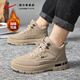 回力男鞋馬丁靴2025秋冬季新款工裝運動(dòng)鞋子男休閑厚底高幫鞋 卡其色 42