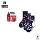 Happy Socks【新品】Happy Socks兒童圣誕襪子秋冬ins潮牌圣誕假日3雙裝禮盒 假日小屋 3雙 均碼 4-6Y