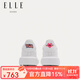 ELLE休閑鞋女鞋新款小白鞋女圓頭百搭厚底鞋子ins風(fēng)潮運動(dòng)鞋 翅膀跟高4.6CM 37 (235mm) 標準碼