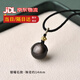 晟迅黑曜石吊墜轉(zhuǎn)運(yùn)珠精致小眾貓眼金銀飾品高端大氣水晶掛件項(xiàng)鏈男女 銀曜石款