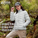 拓路者雪狐鵝絨服男立領排骨羽絨服秋冬季外套保暖沖鋒衣內膽女戶外防風 淺灰色-女 M