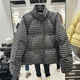 鉑朗尼奧干烏格羽絨服短款女2024冬新款羽絨服女短款立領(lǐng)黑白千鳥(niǎo)格加厚寬 黑色 均碼90-150斤