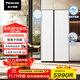 松下（Panasonic）510升 珍珠白玻璃門 薄嵌對開門冰箱 銀離子抗菌 深冷速凍 旋轉(zhuǎn)制冰盒 一級能效NR-B521PS-W