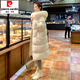 皮爾卡丹（pierre cardin）白色服女款2025年新款中長(cháng)款白鴨絨時(shí)尚洋氣顯瘦冬季加厚外套 白杏色 狐貍毛 M 105-120斤