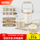 膳魔師（THERMOS）飯盒真空不銹鋼便當盒保溫飯盒多層便攜式大容量保溫桶TCBC/TCBG TCBG燕麥色附杯包餐具三層