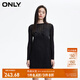 ONLY秋季通勤氣質(zhì)套裝短裙長袖針織連衣裙女|124107012 H1Z 黑色 S (160) 80A