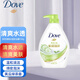 多芬（Dove）沐浴露清爽水透清潔補水潤膚自然留香男女通用家用裝730g 多芬沐浴清爽水透730g