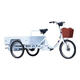 琦利助力三輪自行車人力助力電動(dòng)三種模式代步三輪車輕便載人拉貨擺攤 100斗款單斗白色 配48V12A超威電池25公里