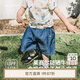 white wheat2025夏季新款兒童褲子休閑薄款百搭男女童牛仔寶寶短褲 藍色 90 cm