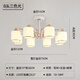 客廳吊燈簡(jiǎn)約現(xiàn)代奶油風(fēng)新房客廳主燈2024新款輕奢防塵臥室餐廳燈 護(hù)眼8頭吊燈三色變光