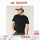 HOLLISTER經(jīng)典小海鷗圖案25夏情侶棉質(zhì)基礎T恤男裝女裝324-5149 黑色 M (180/100A)