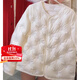 LENAKIDS 雙面羊毛大衣狐貍毛90白鴨絨女童羽絨服24122501 90白鴨絨【羽絨內(nèi)膽】 150 碼(身高145-155cm)
