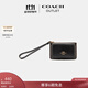 蔻馳（COACH）奧萊女士女包經(jīng)典標志腕帶卡包老花 IM/棕色/黑色