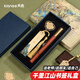 天色【教師節禮盒】千里江山黃銅書(shū)簽禮盒 中國風(fēng)故宮文創(chuàng  )伴手禮物紀念品生日TS-5938耕讀書(shū)簽紅檀木筆