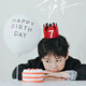 全品屋 生日裝飾紅色生日帽子皇冠帽ins字母氣球兒童周歲生日拍照道具 帽子【數(shù)字0-8】+氣球+支架+臉貼