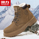回力男鞋馬丁靴2025秋冬季新款男士登山加絨雪地靴保暖棉鞋子 深棕 43
