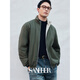 SANHEER【商務(wù)精英紳士】輕量保暖羊毛棉填充 雙面穿立領(lǐng)棉衣外套 DAC104 松綠色 M /48