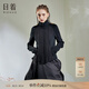 日著(zhù)原創(chuàng  )女裝2024年冬季新款修身短款休閑黑色高領(lǐng)輕薄羽絨服女 趣俠黑 L