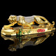 威仕得汽車擺件男士高檔車內(nèi)飾品金錢(qián)豹中控臺(tái)擺件車載裝飾用品一路暴富