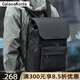CalaceKonla背包男時(shí)尚休閑男士雙肩包皮質(zhì)大容量商務(wù)電腦包大學(xué)生旅行潮CK21 黑色