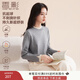 香影灰色假兩件針織衫女2025冬季新款正肩木耳領(lǐng)內搭毛衣短款上衣 灰色 XL