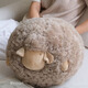 若奈（Rinoart）可愛又治愈 經(jīng)典微笑小羊多用靠枕抱枕 咖啡色 34cm*30cm 含枕芯