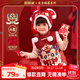 嘟嘟家【新年系列】?jì)和蒲b寶寶紅色喜慶馬甲男童國風(fēng)拜年服女童周歲服 朱櫻紅 100