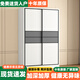 瀚柏 衣柜 衣柜臥室推拉門衣柜家用出租房小戶型經濟型北歐柜子衣櫥 兩門主柜 長80深45高180 灰色款