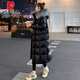 皮爾卡丹2025黑金羽絨服女長(cháng)款過(guò)膝修身顯瘦加厚大毛領(lǐng)韓版大衣保暖外套女 黑金+深灰毛領(lǐng) M 建議110-125斤