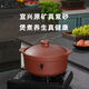 古禮蘇一堂宜興紫砂砂鍋手工古典無釉無涂層家用煲湯明火耐高溫?zé)醪?棕褐色 3.5L
