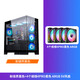 先馬（SAMA）新鏡界 海景房電腦機(jī)箱雙面超白玻/可拆卸支柱/支持背插主板360水冷/MATX主板位 新境界黑色+4個(gè)棱鏡4 PRO風(fēng)扇（3反葉1正葉）