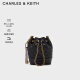 CHARLES&KEITH菱格链条水桶包单肩包腋下包女CK2-10781983 Black黑色 M