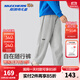 Skechers斯凱奇童裝秋冬男女童梭織保暖加絨長(cháng)褲束腳休閑運動(dòng)褲子L425K012 淡花灰/04A6 150