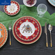 德國唯寶（Villeroy&Boch） 奢華中東系列 進(jìn)口骨瓷碗 瓷器餐盤(pán) 復古藝術(shù)盤(pán)子 家用歐式餐具 紅寶石平盤(pán) 22cm