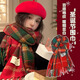 途尊圣誕氛圍感紅色格子復古圍巾女韓版白搭ins圍脖保暖學(xué)生情侶披肩 圣誕紅格
