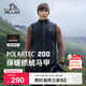 伯希和（Pelliot）[P系列]Polartec戶(hù)外抓絨馬甲春男女保暖搖粒絨外套114310189黑L