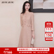BUOUBUOU2025秋冬新品商場同款法式優(yōu)雅混色花紗小香風(fēng)連衣裙女 卡其C71 L