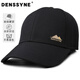 德西納（denssyne）不褪色秋季帽子男高檔棒球帽硬頂挺括秋冬戶外登山運動黑色鴨舌帽 [秋款不加絨] 黑色 均碼 可調(diào)節(jié)(55-60cm)