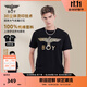 BOY LONDON夏季男女同款T恤燙金老鷹logo印花百搭潮流休閑百搭短袖N(xiāo)01032 黑印金 M