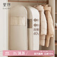 EACHY衣服防塵罩防塵袋大衣羽絨服衣物掛式袋子家用衣柜掛衣袋-杏中款